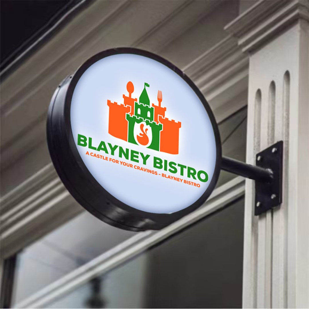 Circle Custom Sign,round Light Box Store Front Sign,outdoor Sign