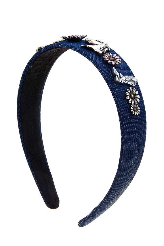 Western inspired denim headband Etsy