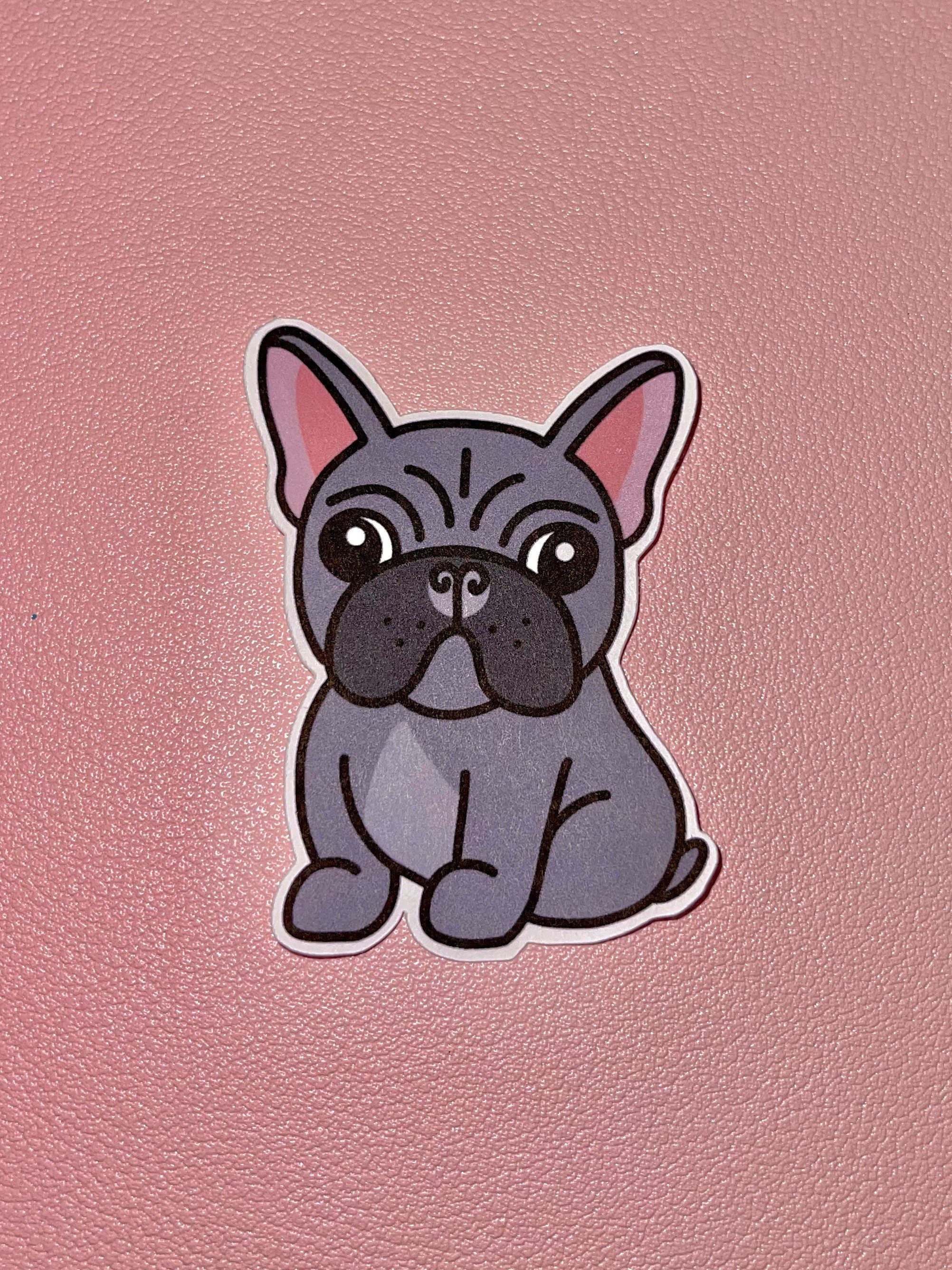 Blue French Bulldog Sticker Frenchie Hydroflask Sticker Etsy