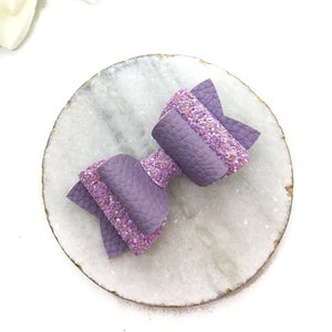 Purple hair bow, Purple glitter bow, Glitter Bow Headband, Girls hair bow, Cake smash prop