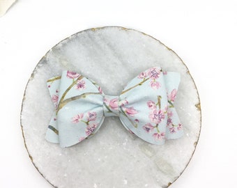 Floral Hair clips, Floral baby headband, Floral print bow, Baby shower gift, Flower girl hair clip