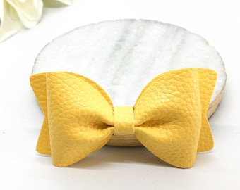 Yellow Baby Headband Or Hair clip Bow