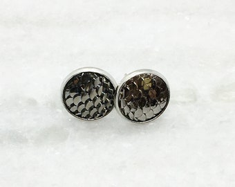 Unique Stud Earrings, Round geometric Earrings, Stainless Steel Studs, Dainty Silver Earrings, Gifts For Her, Best Friend Gifts