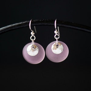 Pink Sea Glass & Silver Earrings|Minimalist Handmade Jewelry|Summer Statement Gift for Her|Lightweight Medium Dangle|CareKit|FREE SHIPPING