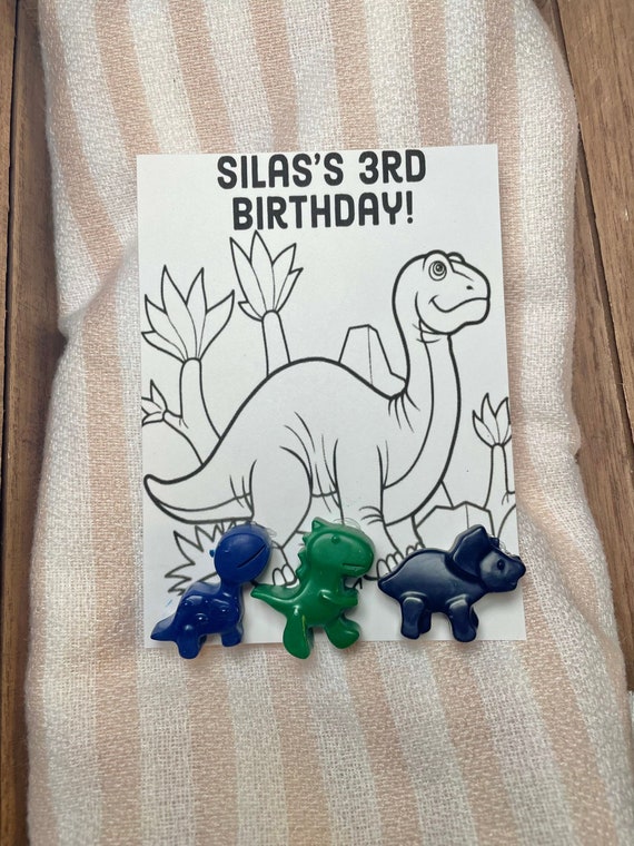 Dinosaur PARTY FAVOR Crayons // Dinosaur Crayon // Dinosaur Favor //  Dinosaur Party Ideas // Dinosaur Birthday // Dino Party Favors 