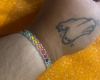 Rainbow Beaded Bracelet