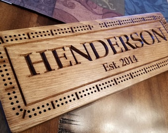 Personalized Cribbage Board Etsy