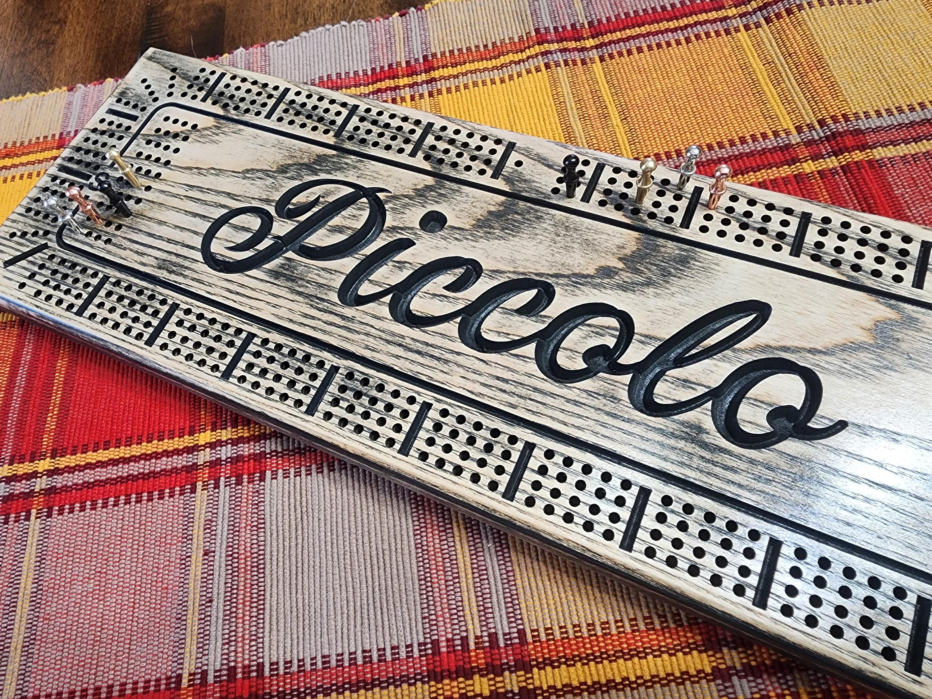 Personalized Cribbage Board, Family Name Carved, Wooden Cribbage, Wedding Gift, Anniversary Gift, Cottage Sign, Anderson Design
