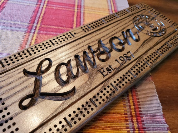 Personalized Cribbage Board Custom Wooden Cribbage Board - Etsy