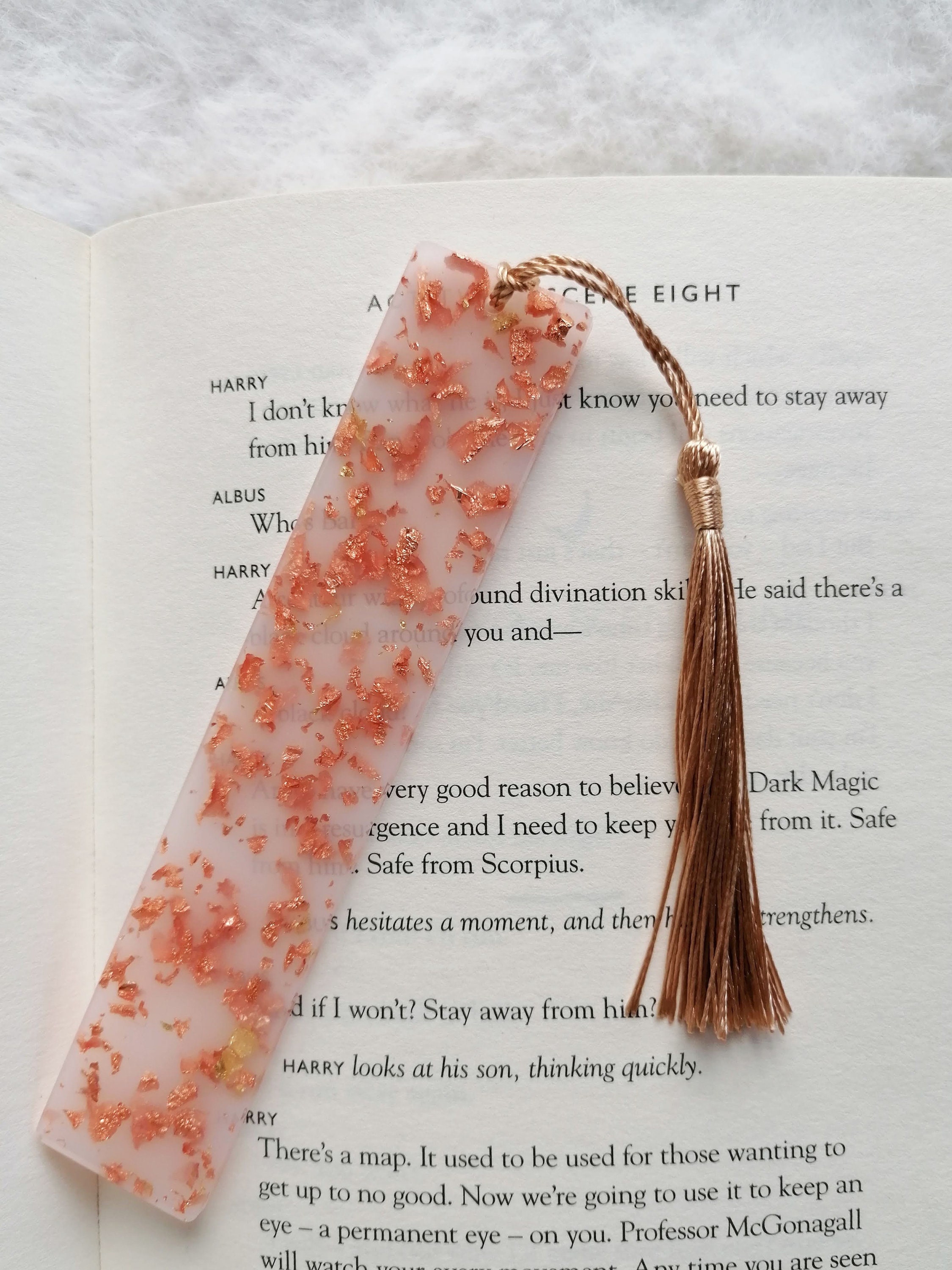Resin bookmark bookmark with tassel handmade bookmark Etsy