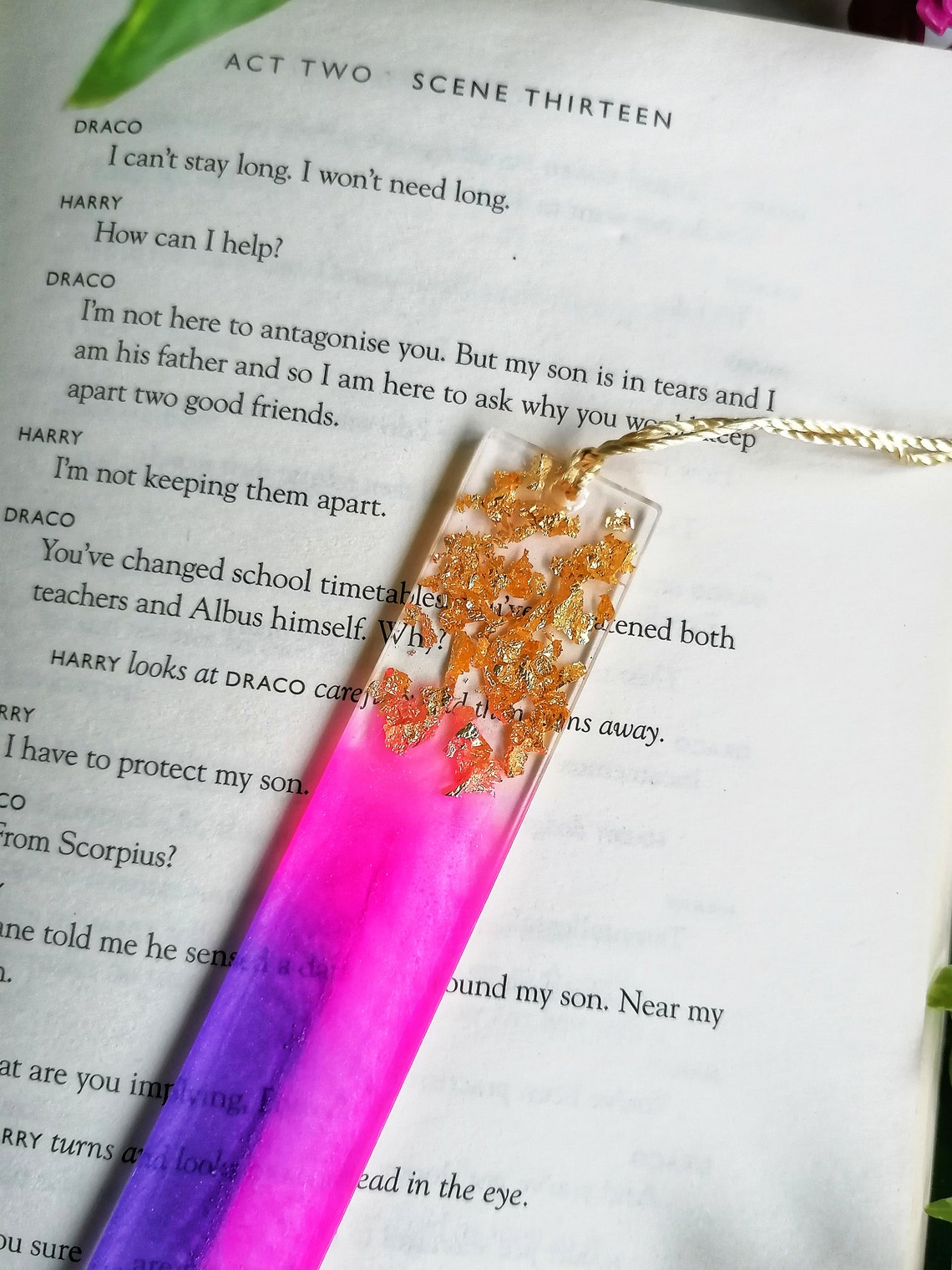 Resin Bookmark, Bookmark With Tassel, Handmade Bookmark, Glitter ...