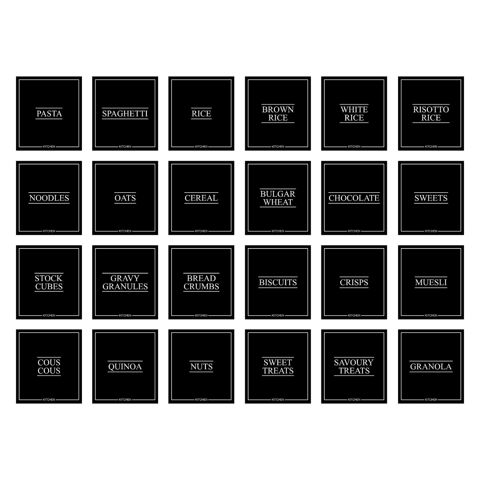 24x KITCHEN PANTRY LABELS Bundle Luxury 100 Waterproof Etsy UK