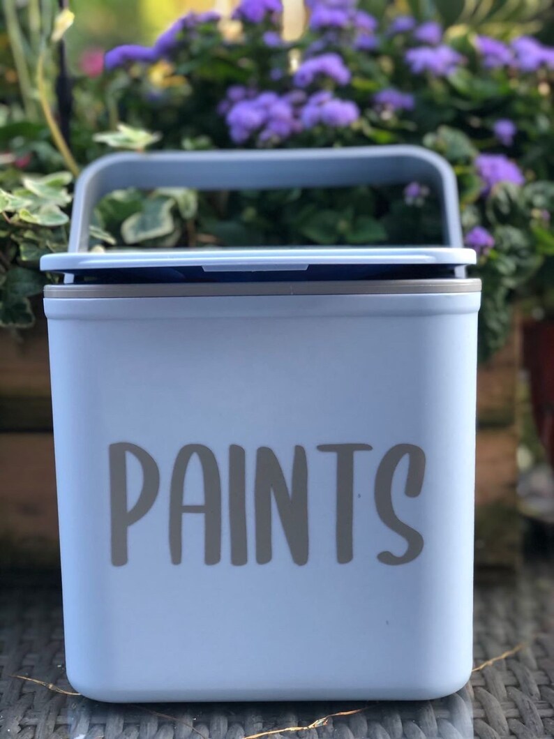 Pastel Blue Minky Caddy With Label Personalised storage Etsy