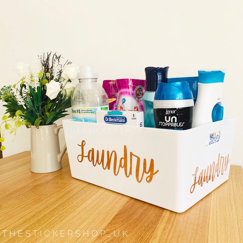 Multi Listing WHITE STORAGE BASKET Personalised Home Etsy