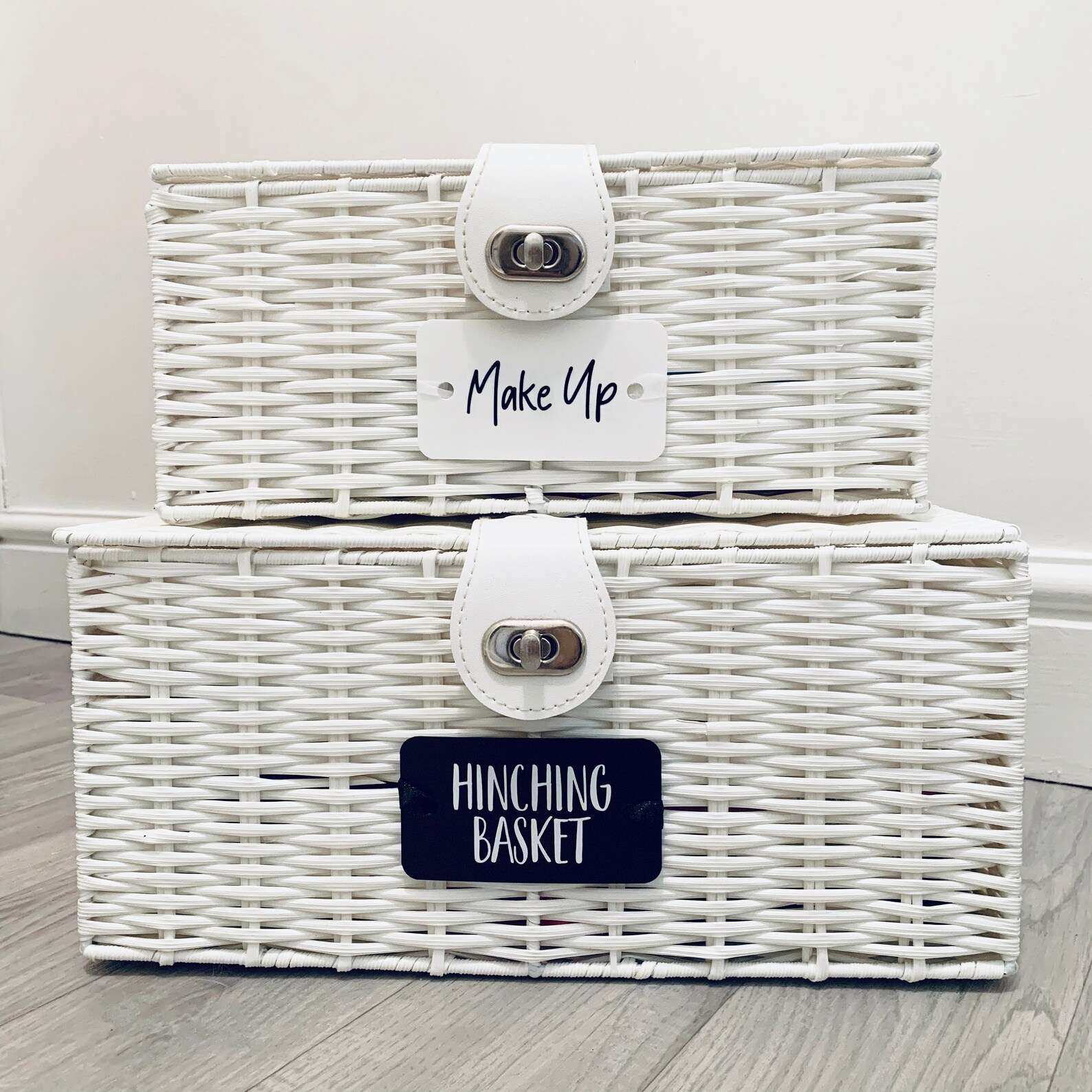 2Holed Loop Tags Wicker Basket Label Tag Storage Box Etsy