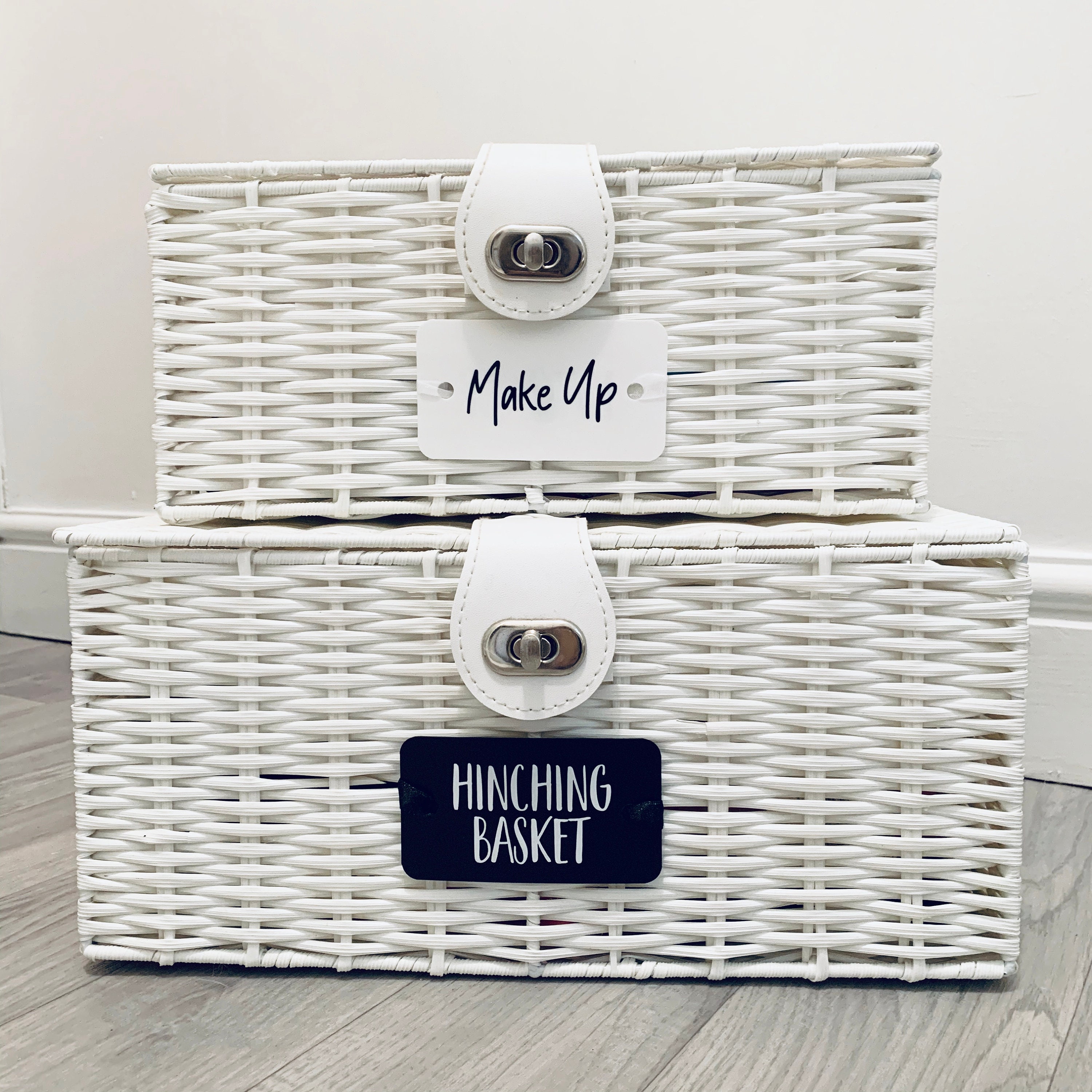 2holed Loop Tags Wicker Basket Label Tag Storage Box Etsy UK