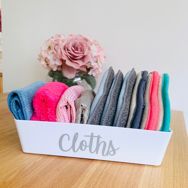 Multi Listing WHITE STORAGE BASKET Personalised Home Etsy