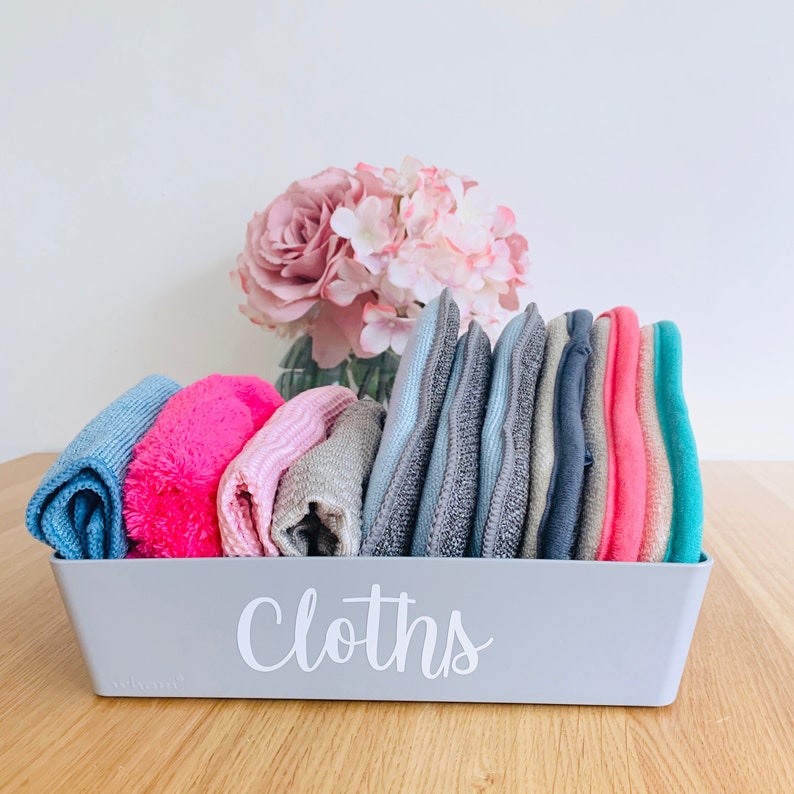 Multi Listing GREY STORAGE BASKET Personalised Home Etsy