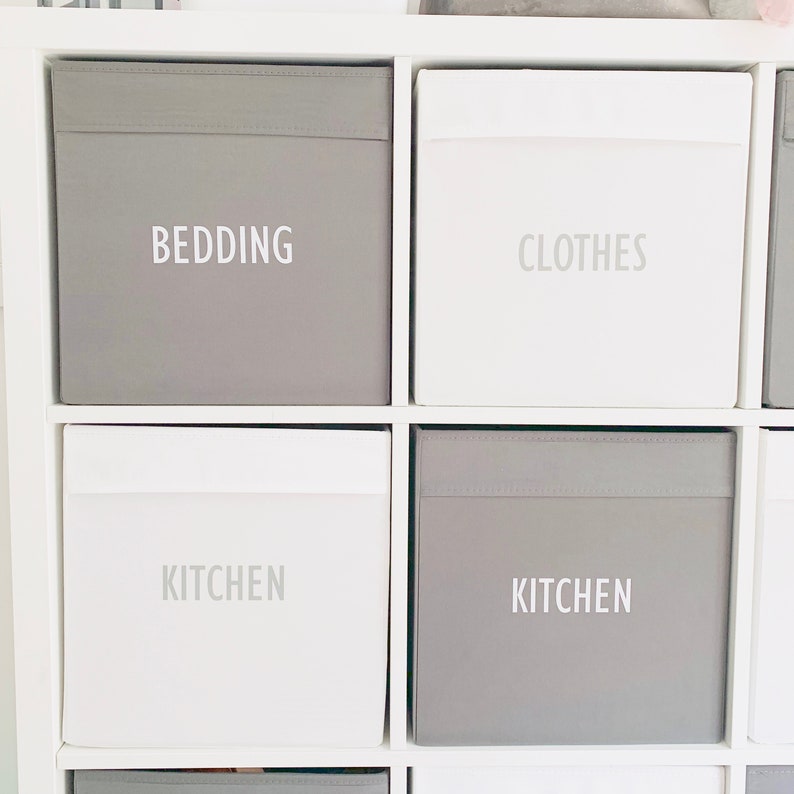 Ikea Kallax DRONA BOX STICKER Personalised Vinyl Labels Etsy