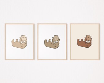 Mommy and Baby Bear Nursery Prints (Digital Download)
