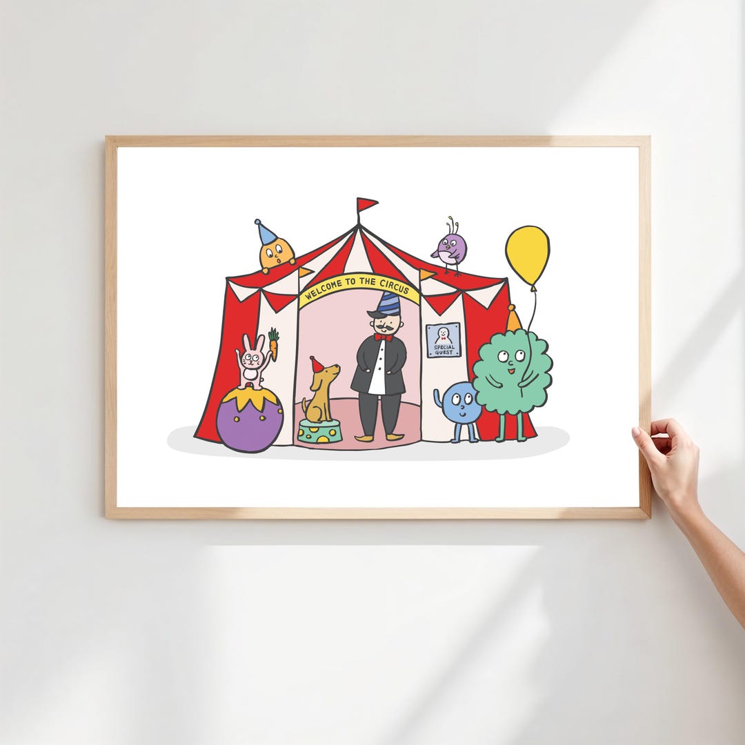 Circus Nursery Print: Kids Room Wall Art (digital Download) - Etsy