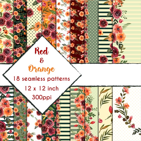 Drawberry Sp 066 Red Floral Pattern Seamless Watercolor Flower Pattern Digital Pattern Paper Repeat Pattern Digital Download Png Jpeg Drawing Illustration Art Collectibles Vadel Com