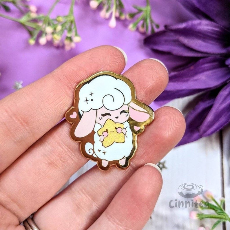 Catching Dreams Enamel Pin // Glitter, Sheep, Dreams, Cute, Kawaii image 5