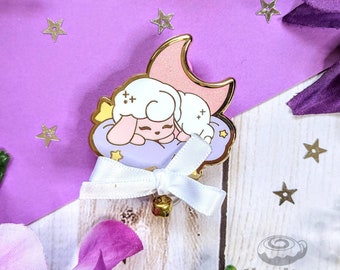 Keep Dreaming Enamel Pin // Cute, Kawaii, Dream, Glitter, Sheep