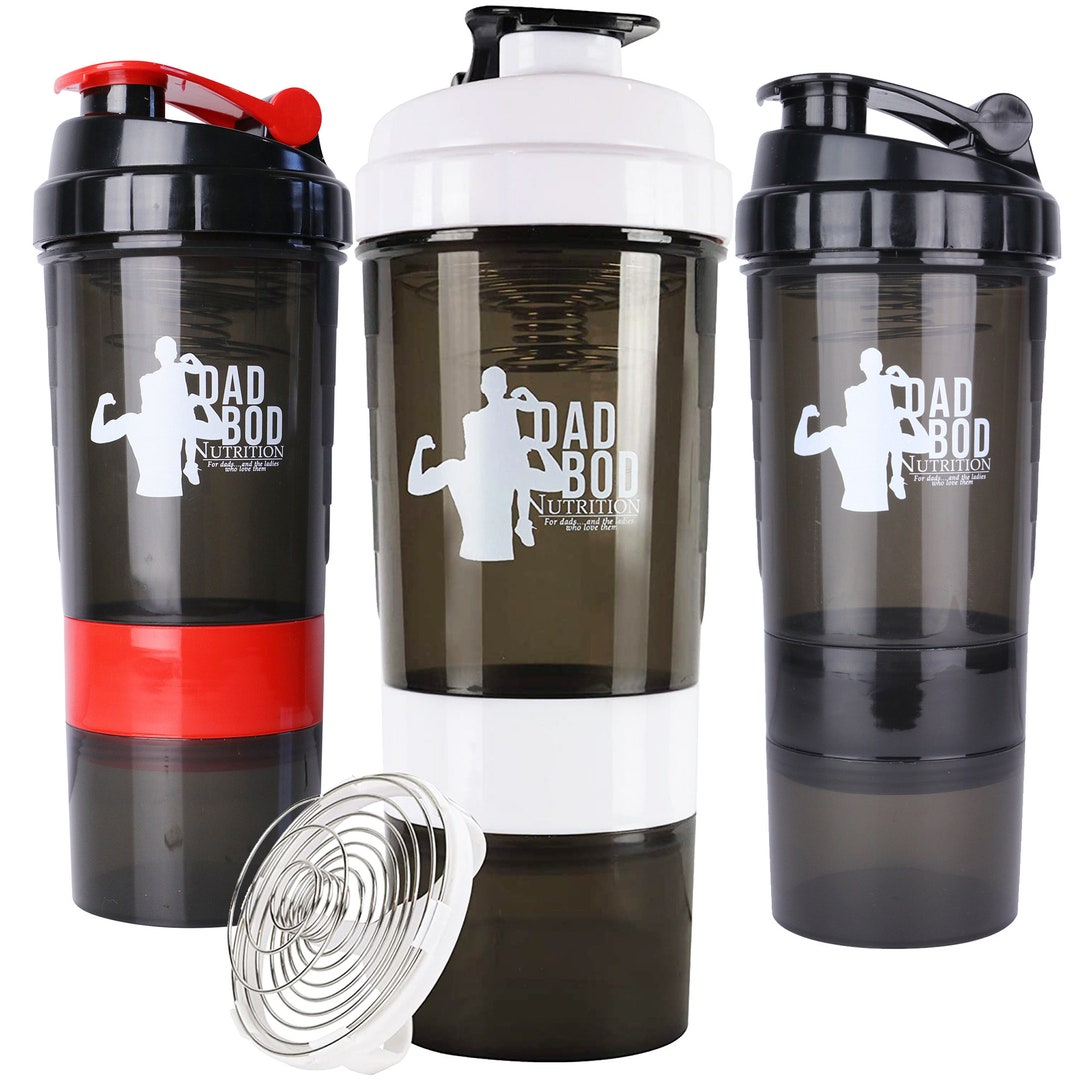 16 Oz Protein Shaker Bottle With Mixing Ball And Powder Storage