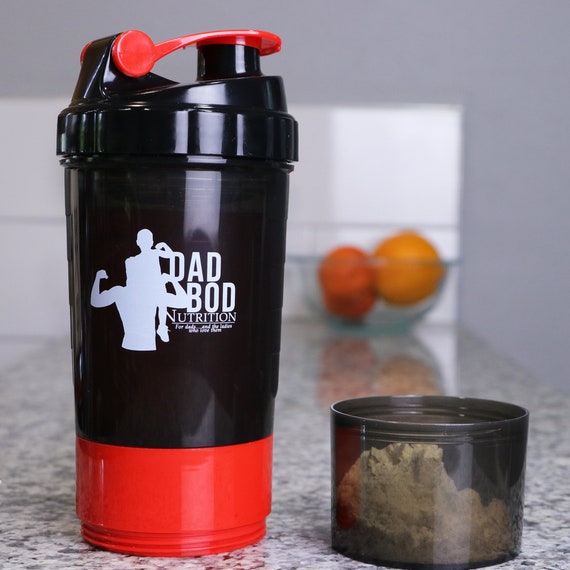 Funny Protein Shaker Bottle by Dad Bod Nutrition With 3 Part Storage for  Fitness, Gym, Workout -  Denmark