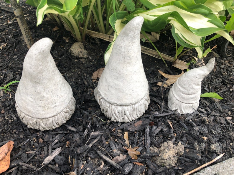 Gnomes Concrete Gnomes Cement Gnomesgarden Decor Garden Etsy