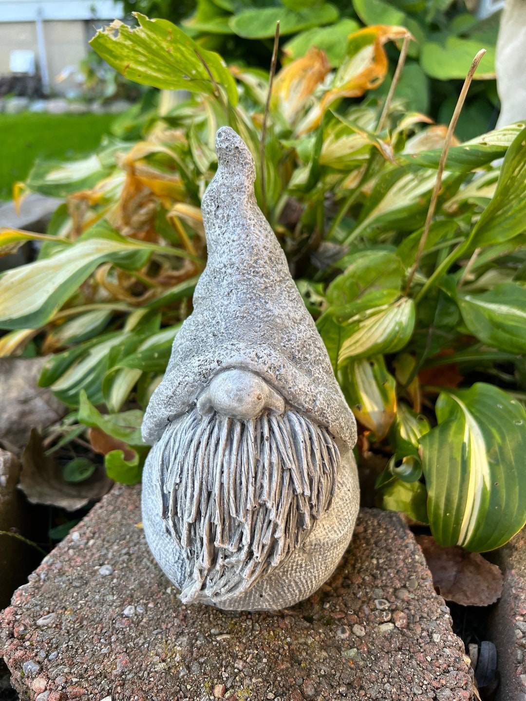 Gnomes Concrete Gnomes Cement Gnomesgarden Decor Garden Etsy