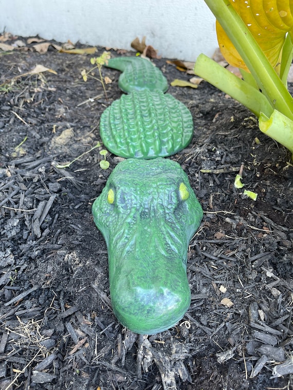 Alligator concrete Alligator Garden Alligator Cement Etsy