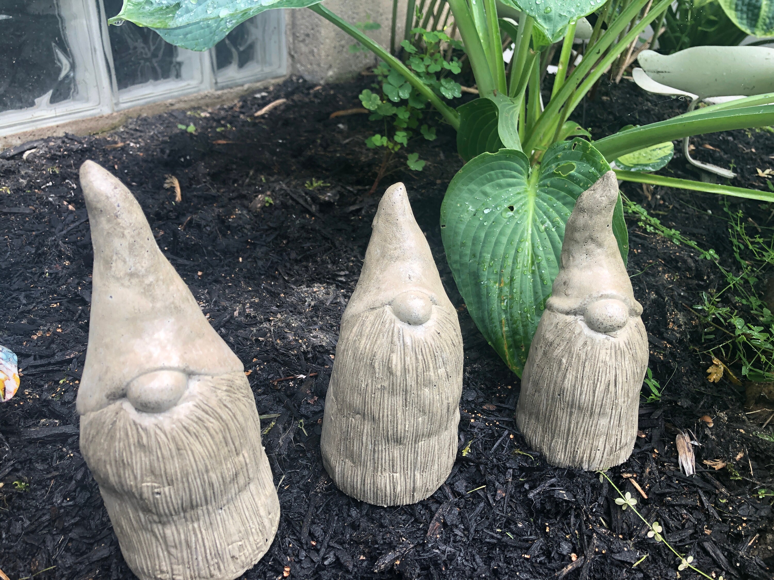 Gnomes Concrete Gnomes Cement GnomesGarden Decor Garden Etsy