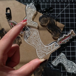 WESTERN OUTDOORS BOOT Acrylic Keychain | Doodles Bye Sara Western Keychain / Charm for backpacks, lanyards, purses, and keys.