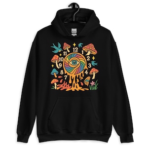 Melting Clock Unisex Hoodie - Trippy Psychedelic Sweatshirt –  Cosmic Pullover