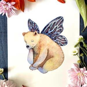 Teddy Bear Nursery Beatrix Potter Inspired Wall Hanging Storybook Nursery Art Print