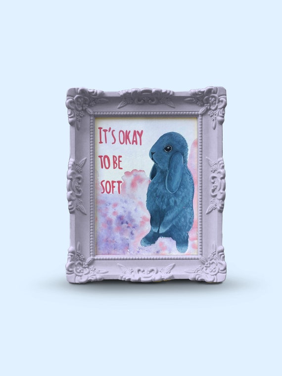 Feminist Bunny Art Print: Body Positive Watercolor Animal Decor