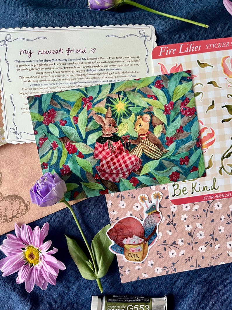 Happy Mail Monthly Art Print & Sticker Club: Subskrypcja Snail Mail zdjęcie 2