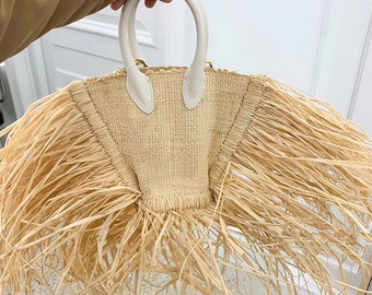 fringe beach bag