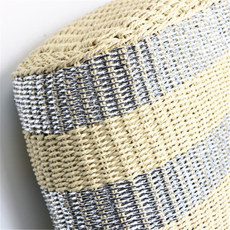 Woven Bag Manual Straw Knit Beach Totes Bag Bucket Summer Gold Etsy