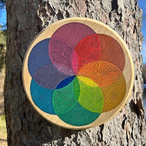 Hand Painted Psychedelic Hex Sign