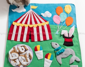 Carnival Snuffle Mat, Dog Toy, Snuffle mat, interactive, mental exercise, dog gift, brain game, mentally stimulating game, Feeding Mat