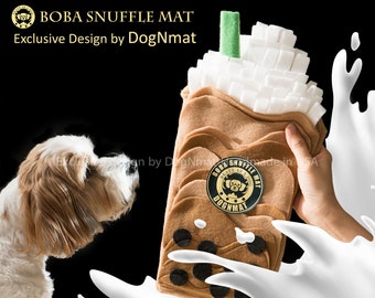 Boba Snuffle Mat-Handgemaakt hondenspeelgoed, kattenspeelgoed, huisdierenspeelgoed, snuffelmat, interactief, mentale oefening, hondencadeau, hersenspel