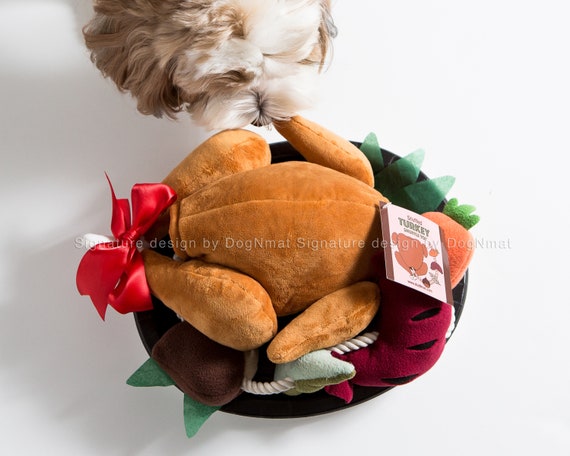 Stuffed Turkey Snuffle Dog Toy-3 in 1 Hide and Seek Toy, Snuffle Dog Toy  and Rope Toy 