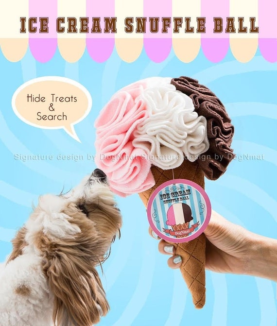 Ice Cream Snuffle Ball Dog Toys, Snuffle Ball , Interactive, Mental  Exercise, Dog Gift, Brain Game, Mentally Stimulating Game 