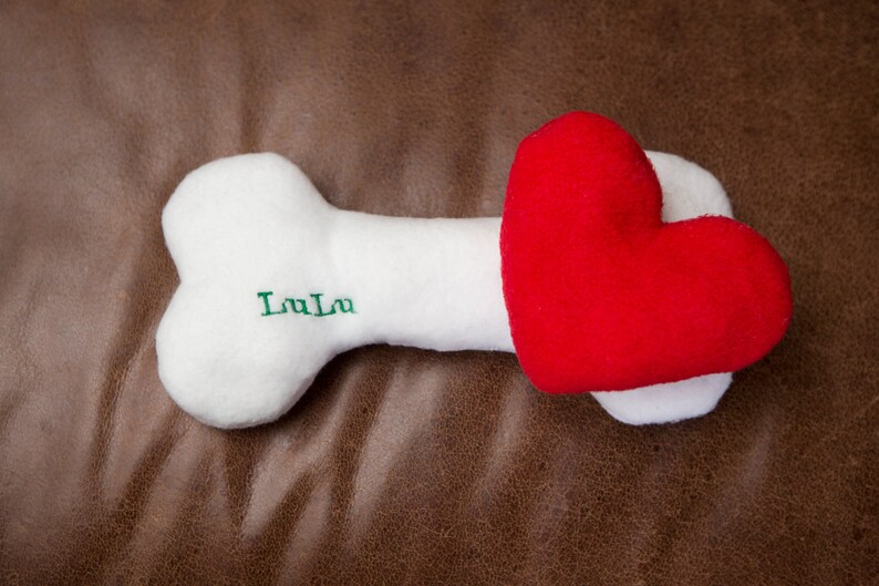 Personalized Dog Bone Toy With Squeaker and Detachable Etsy