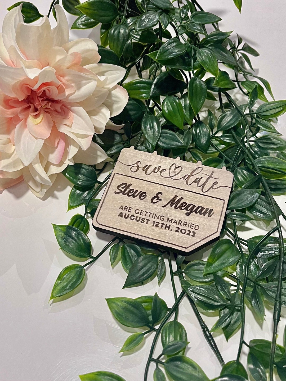 save-the-date-calendar-magnet-wedding-rustic-modern-etsy