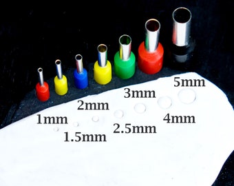 Runde Ton Ausstechformen Set: Polymer Clay Werkzeuge, 7 Größen (1-5mm)