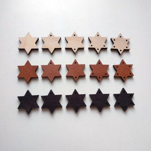 10 Laser Cut Wood Star Blanks: DIY Jewelry Earrings